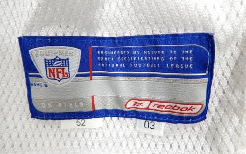 2003-ban a San Francisco 49ers Üres Játék Kiadott Fehér Jersey 52 DP33491 - Aláíratlan NFL Játék Használt Mezek