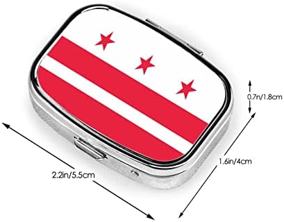Zászló Washington Square Mini Tabletta Doboz Fém Gyógyszer Szervező Utazási Barátságos Hordozható Tabletta Esetében