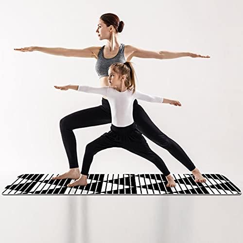 Vastag, Csúszásmentes Gyakorlat & Fitness 1/4 jóga szőnyeg Fekete-Fehér Geometrikus Háromszög Nyomtatás Jóga Pilates & Emelet