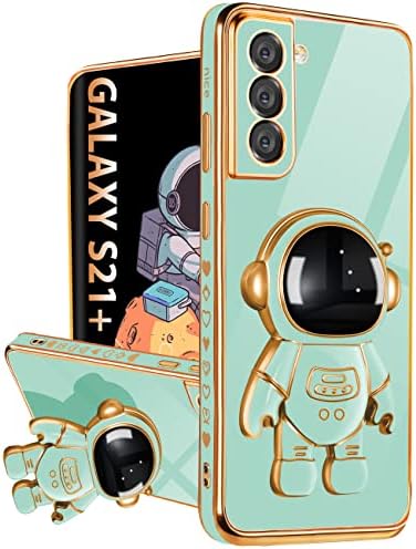 Buleens Samsung Galaxy S21 Plusz Esetben Űrhajós Állni, Nők, Lányok Galaxy S21 Plusz Esetekben, Lányos Aranyos 6D világűrben