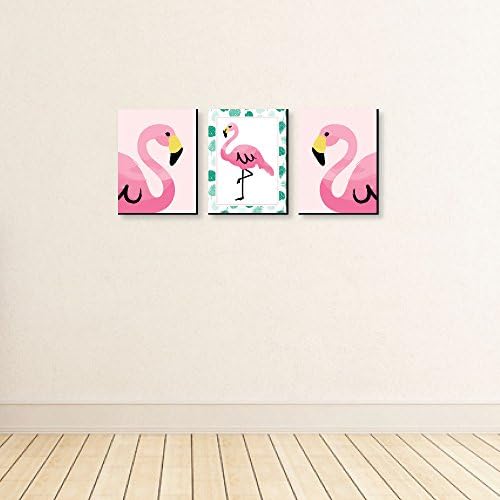 Nagy Dot a Boldogság Rózsaszín Flamingó - Trópusi Nyár Óvoda Wall Art, Gyerek Szoba Dekoráció Otthon Dekoráció - Ajándék