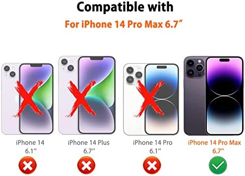 Kompatibilis az iPhone 14 Pro Max Tárca az Esetben a Kártya Birtokosának Heveder RFID-Blokkoló Férfiak, Nők, 6.7 Flip Bőr