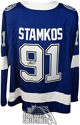 Steven Stamkos Dedikált Tampa Bay Lightning Kék Fanatikusok Jersey - Fanatikusok - Dedikált NHL-Mezek