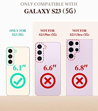 GVIEWIN Kompatibilis a Samsung Galaxy S23 Esetben képernyővédő fólia + Kamera Lencséjét Védő, [21FT Katonai Csepp Teszt]