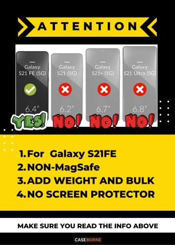 ArmadilloTek CaseBorne S Kompatibilis a Samsung Galaxy S21 FE 5G Tiszta Ügy, [Katonai Csepp Tesztelt] Hybrid Kemény Hátsó