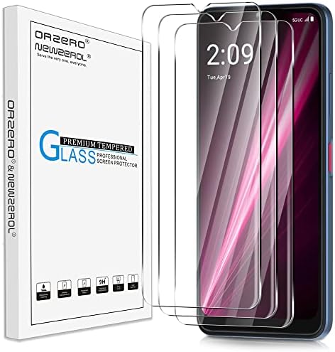 Orzero (3 Csomag) Kompatibilis a T-Mobile Revvl 6 5G Edzett Üveg kijelző Védő fólia, 2.5 D ' Arc-Élek 9H HD Buborék Mentes