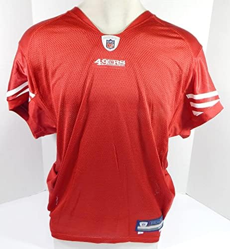 2011-ben a San Francisco 49ers Üres Játék Kiadott Piros Mez L DP28814 - Aláíratlan NFL Játék Használt Mezek