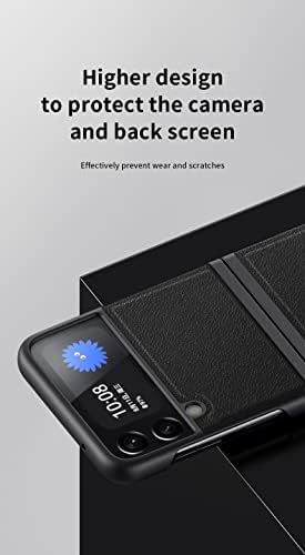 Samsung Galaxy Z Flip 4 Telefon Esetében, Kézzel Készített Bőr Anti-Ütésálló Ejtési Ultra Vékony Slim Tartós Védő Telefon