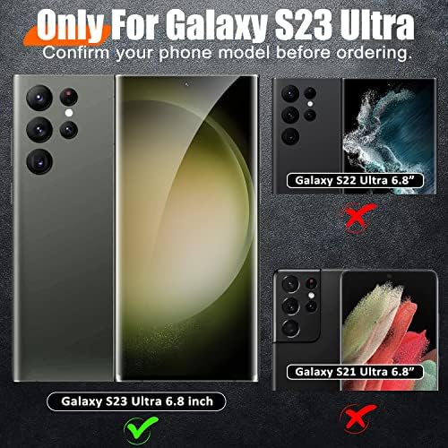 Giyer Samsung Galaxy S23 Ultra 5G az Esetben a Screen Protector [Katonai] Heavy Duty Szilikon Masszív védőburkolat Samsung