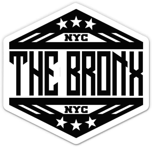 A Bronx, YORK, Matrica - 3 Laptop Matrica - Vízhatlan Pvc Autó, Telefon, Víz, Üveg - New York Matrica