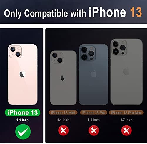 SHIELDON tok iPhone 13 5G, Valódi Bőr Pénztárca Esetben Mágneses RFID-Blokkoló Hitel Kártya-tartó Állvány Ütésálló Védő tok