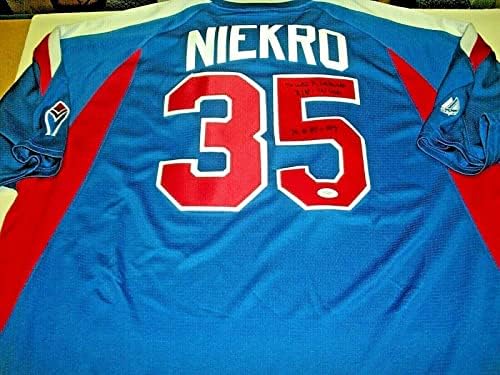 Phil Niekro Atlanta Braves,hof 97-318 W Szövetség/coa Aláírt Hivatalos Fenséges Jersey - Dedikált MLB Mezek