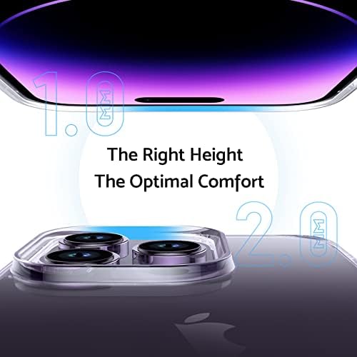 Anqrp Tervezett iPhone 14 Pro Max Kristálytiszta Esetben, [Támogatják a Vezeték nélküli Töltés] [Anti-Sárgás] Átlátszó Vékony