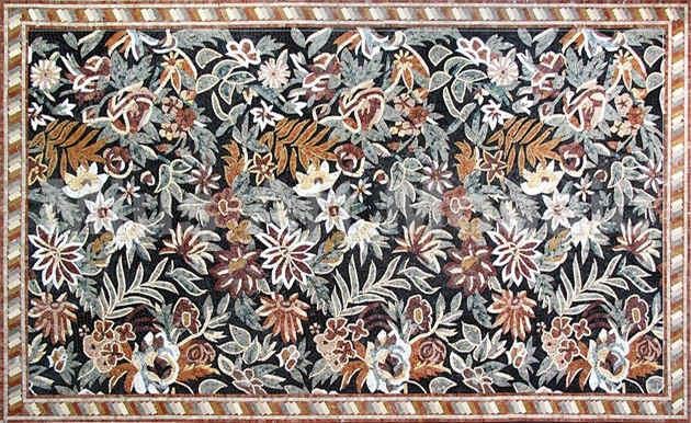 Virágos Szőnyeg Mozaik Design | Lenyűgöző Mozaik Design | Mozaik Szőnyeg Padló Által Mozaikok Labor | Kézzel Készített Márvány