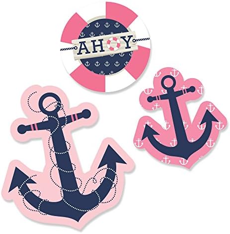 Nagy Dot a Boldogság Ahoy - Tengeri Lány - DIY Alakú Baba Zuhany vagy Szülinapi Buli Cut-Out - 24 Szám
