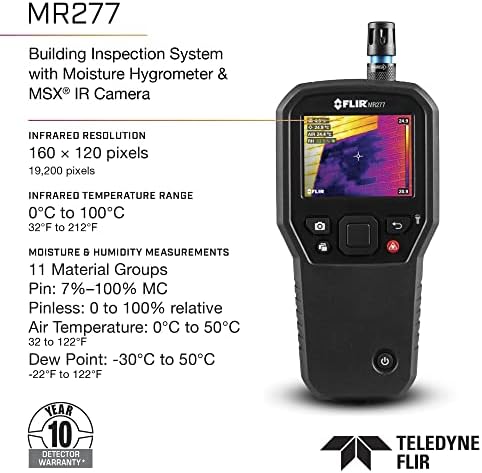 FLIR MR277 Nedvesség Mérő, MSX IR Kamera & Páratartalom Épület Ellenőrzés