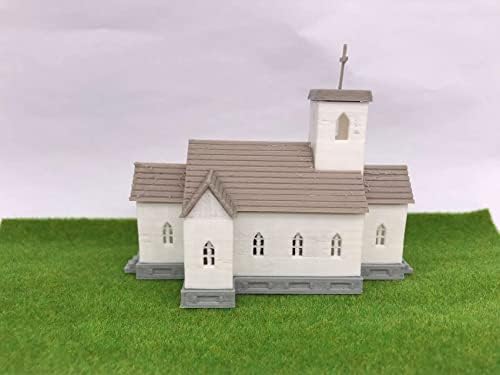 Vasúti Elrendezés Táj Ország N Méretarány 1:150-160 Egyház Miniatúrák Modell