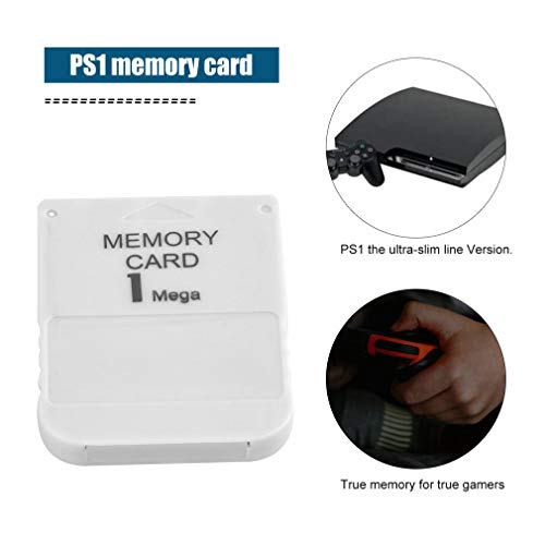 PS1 Memória Kártya 1 Mega Memória Kártya Playstation 1 Egy PS1 PSX Játék Hasznos, Gyakorlati Megfizethető Fehér 1M 1 MB
