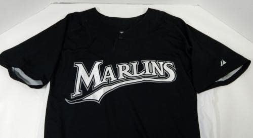 2007 Florida Marlins Henry Owens 77 Játék Használt Fekete Jersey BP ST XL DP14344 - Játék Használt MLB Mezek