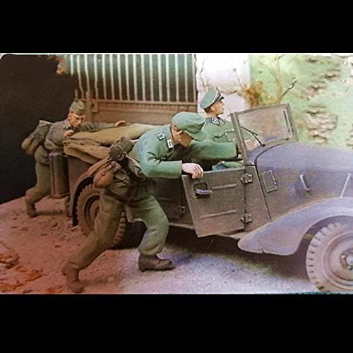Goodmoel 1/35 második VILÁGHÁBORÚ német Katona Gyanta Ábra (3 fő, Nem Autó) / Összeszerelt, valamint Festetlen Katona Miniatűr-Készlet