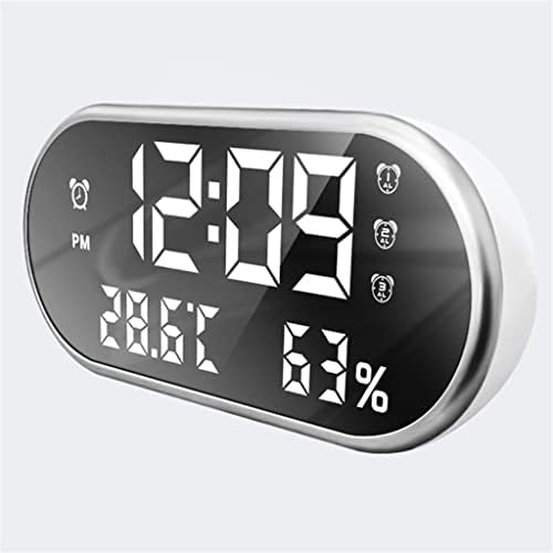 HNKDD Digitális LED Kijelző Hőmérséklet Páratartalom Ébresztőóra 24/12 Órás Power Bank Hordozható USB Hordozható Órák (Szín