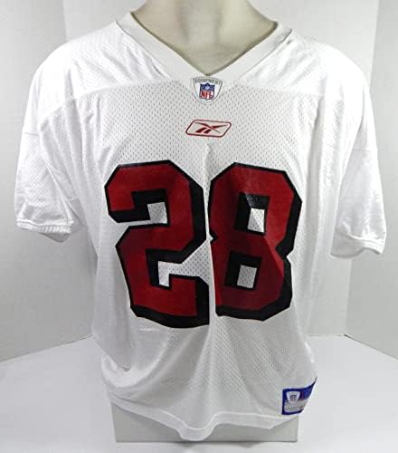 2002-ben a San Francisco 49ers John keith 28 Játék Kiadott Fehér Gyakorlat Jersey 2X 87 - Aláíratlan NFL Játék Használt