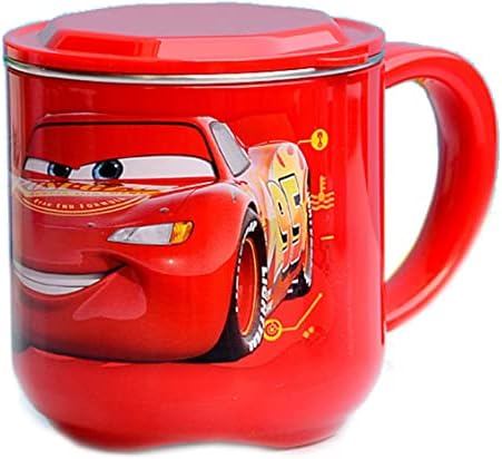 Mindennapi Örömök Disney Cars Villám McQueen ABS, Rozsdamentes Acél Csésze Fedő, 250 ml, Piros