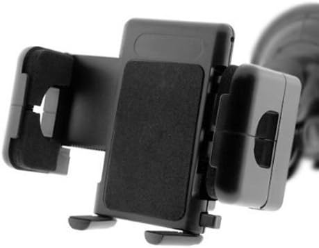 Repülni Fekete Szélvédő Kiereszteni Autós tartó-Kompatibilis w/LG Spectrum Okostelefon + 3,5 mm-es Jack Aux Kábel + LiveLaughLove