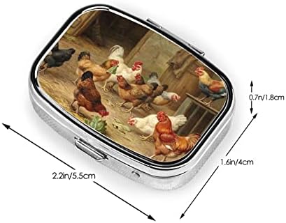 Sült Csirke, Tyúk Farm Hordozható Mini Utazási Napi Egy Tabletta Doboz - Tér Tabletta Emlékeztető, Vitamin Doboz
