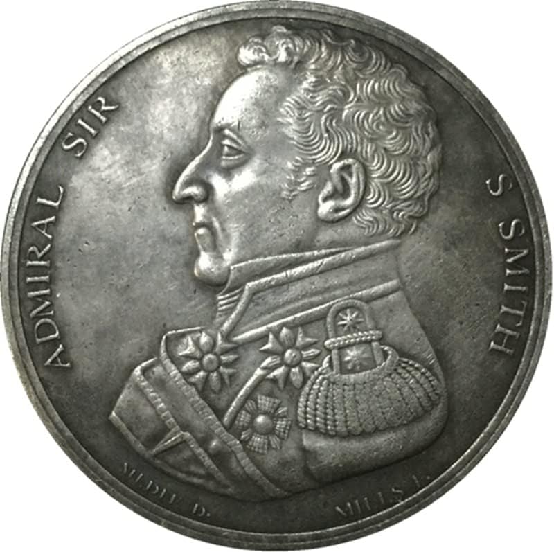 1799 Brit Érmék Tiszta Réz Ezüstözött Antik Ezüst Érme Kézműves Gyűjtemény