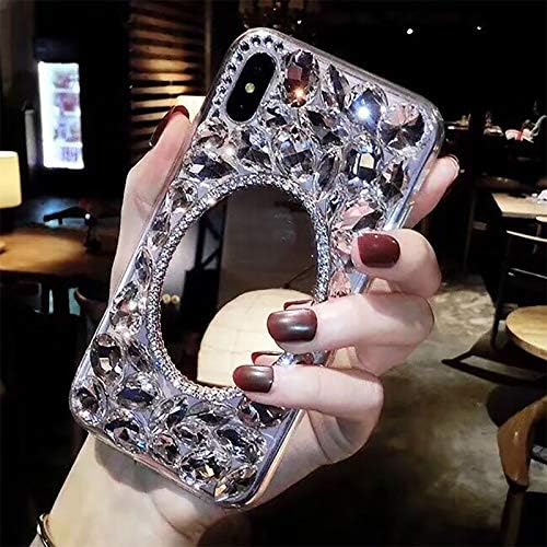 Smink Tükör tok Samsung Galaxy A32 5G, LCHDA Bling Csillogó Kristály Tiszta, Fényes Kövek Teljes Luxus Gyémánt Csillogását