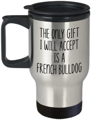 Francia Bulldog, Francia Anya Ajándék Rozsdamentes Acél Bögre Boston Terrier Ajándékok Minimalista Újdonság Bögre