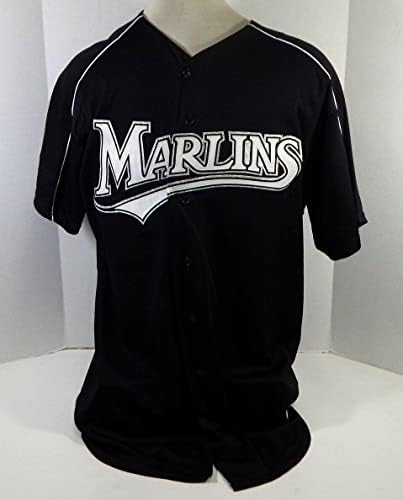 2003-06 Florida Marlins Josh Willingham 14 Játékban Használt Fekete Jersey BP ST XL 087 - Játék Használt MLB Mezek