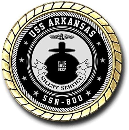 USS Arkansas SSN-800 amerikai Haditengerészet Tengeralattjáró Kihívás Érme - Hivatalosan Engedélyezett