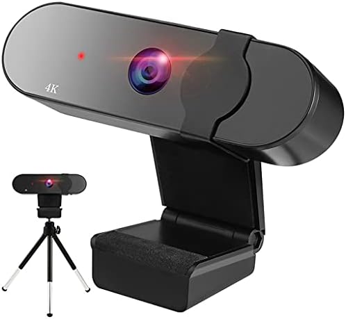 WDBBY 4K-s Webkamera, Full HD Kamera 1080P 30fps Computer Web Kamera Széles Látószögű autofókusz Kamera Állvány Beépített