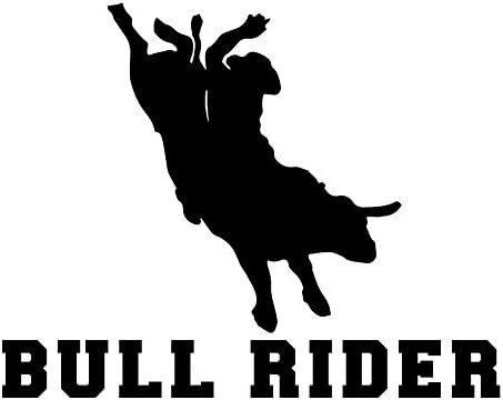 Bull Rider Nyugat-Rodeó Sziluett Sport Vinyl Matrica, Autó Matrica (6 Fehér)