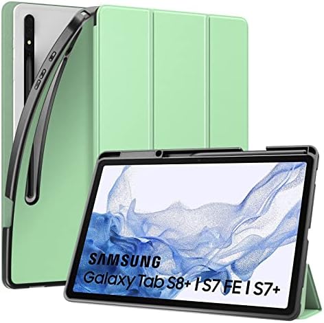 MoKo Case Samsung Galaxy Tab Plus S8 12.4 Hüvelyk 2022 (SM-X800/SM-X806) /S7 FE 2021/S7 Plus 2020-Ig Ütésálló Teljes Test