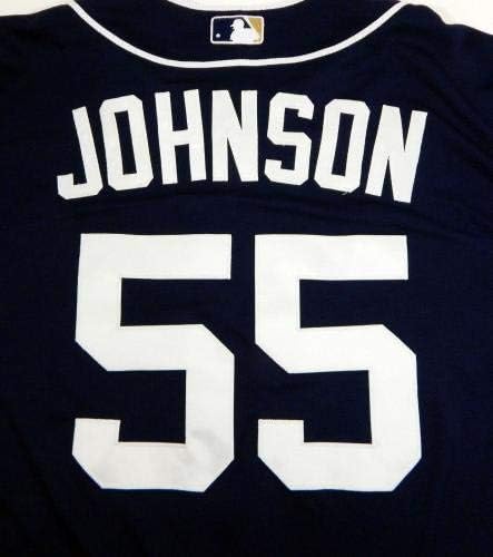2015 San Diego Padres Josh Johnson 55 Játék Kiadott Haditengerészet Jersey SDP0643 - Játék Használt MLB Mezek