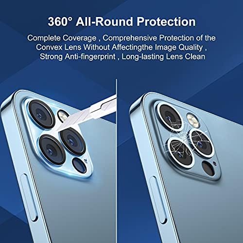 3 Csomag Kamera Lencséje Képernyő Védő Fólia Kompatibilis az iPhone 12 pro,Anti-Semmiből Esetben, Barátságos, Könnyen Telepíthető