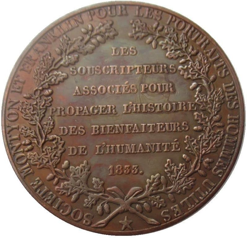 1833 Francia Külföldi Másolás Réz Emlékérme