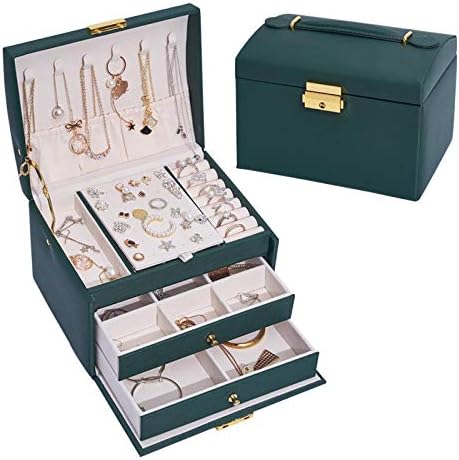 Ékszeres doboz, ékszer tároló doboz (fülbevalók, nyakláncok vagy karkötők), női ékszerek display állvány