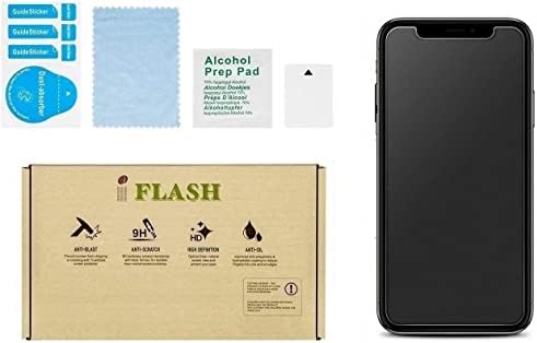 IFLASH iPhone, X, X, 11 Pro Gubancos Üveg kijelző Védő fólia, [2 Csomag] Anti-Vakító fény & Anti-Ujjlenyomat Edzett Üveg