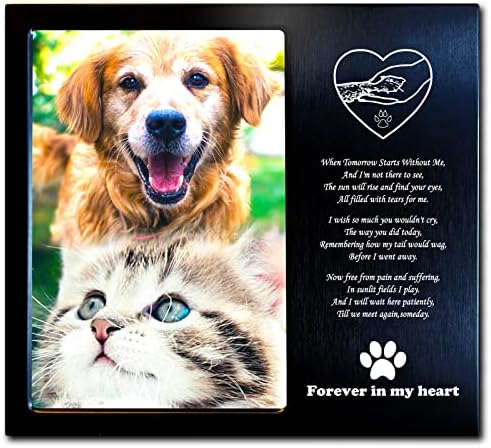 JOEZITON Kisállat Elvesztése Ajándékok Kutya Pet Emlékmű Ajándékok Személyre szabott Fém 4x6 Képkeret Ajándék (Jelentkező)