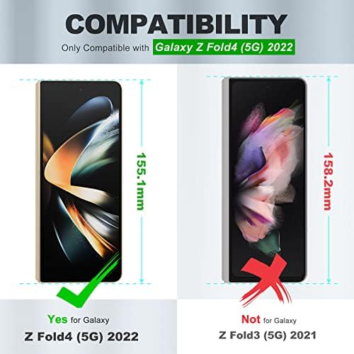 TUCCH Esetben a Galaxy Z Fold4 5G 2022, Ütésálló Pénztárca tok S tolltartó [RFID-Blokkoló] [Kitámasztó] [Kártyahely], PU