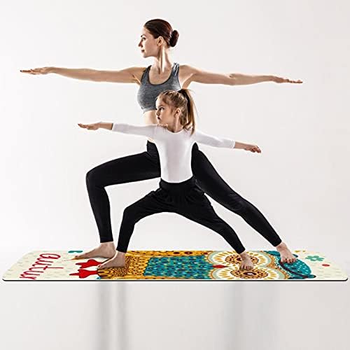 Vastag, Csúszásmentes Gyakorlat & Fitness 1/4 jóga szőnyeg Virágos Szép Bagoly Nyomtatás Jóga Pilates & Emelet Fitness Edzés