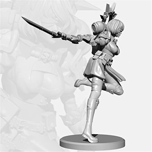 1/24 Gyanta Katona Modell Sci-Fi Női Harcos Miniatűr Figura Készlet (Egyéni Össze & Festetlen) //Sv0-27