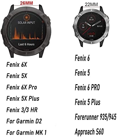 NYCR 26 22MM Watchband Szíj, a Garmin Fenix 7 7X 6X 6 Pro Fenix 5X 5 3 3HR S60 MK1 Nézni gyorskioldó Szilikon Easyfit Csukló