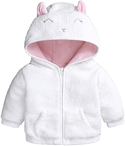 Csecsemő Lány Téli Kabát Nyúl Füle Kapucnis Dzseki Fleece Cipzár Sűrűsödik Szélálló Meleg Lányok Könnyű Kabát