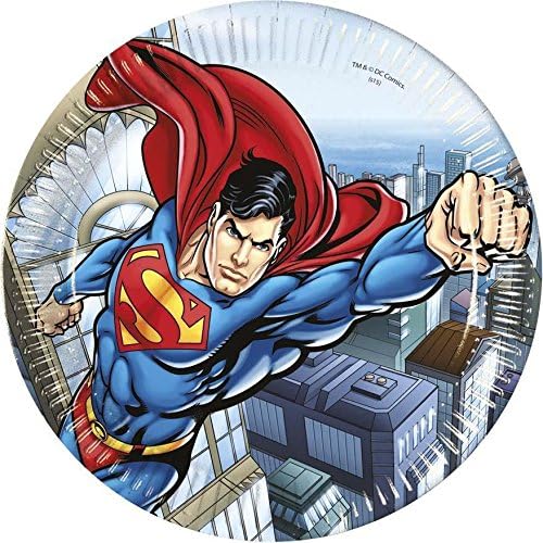 EGYEDI PARTY 72178 - 23cm Superman Fél Tányér, egy Csomag 8